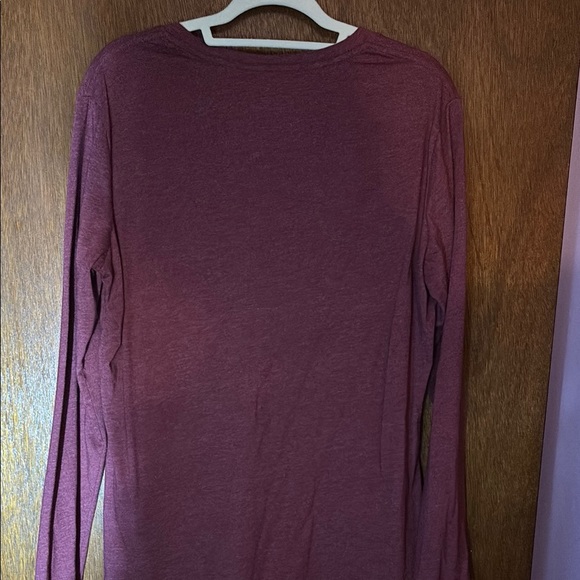 Natural Reflections Maroon Fitted Long Sleeve Tee - Picture 4 of 5